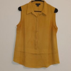 Metaphor large Sleeveless gold top